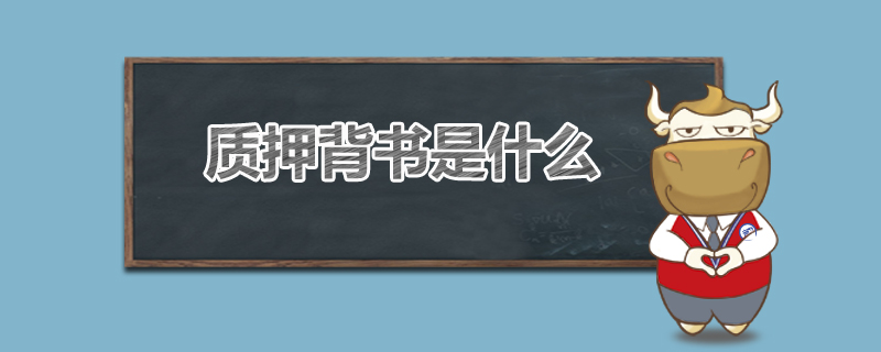 质押背书是什么