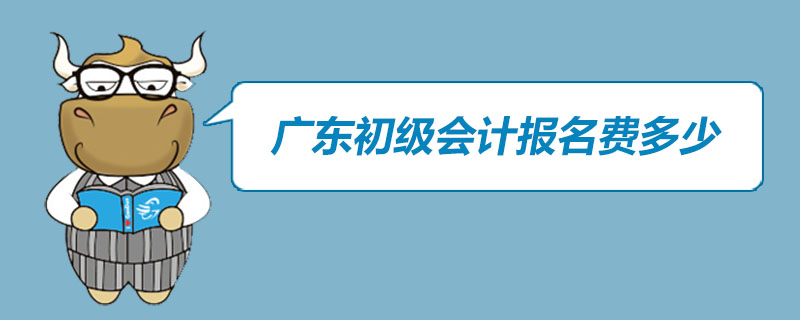 广东初级会计报名费多少