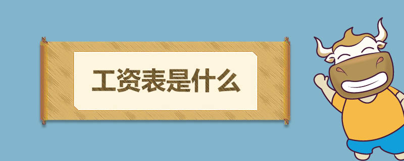 工资表是什么