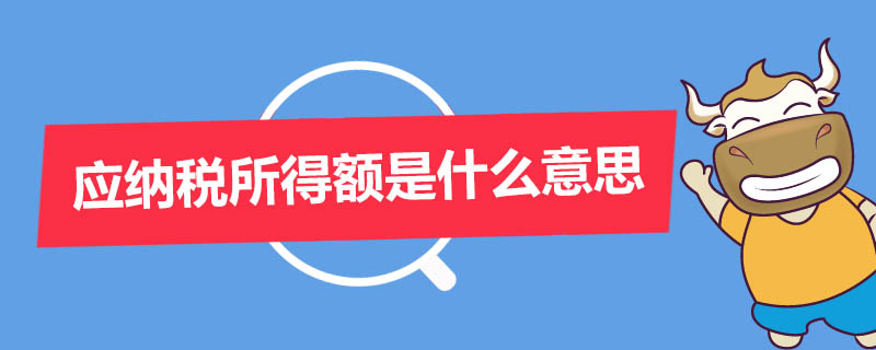 应纳税所得额是什么意思