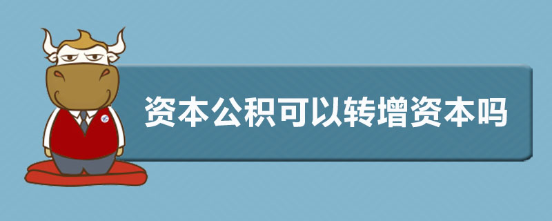 资本公积可以转增资本吗
